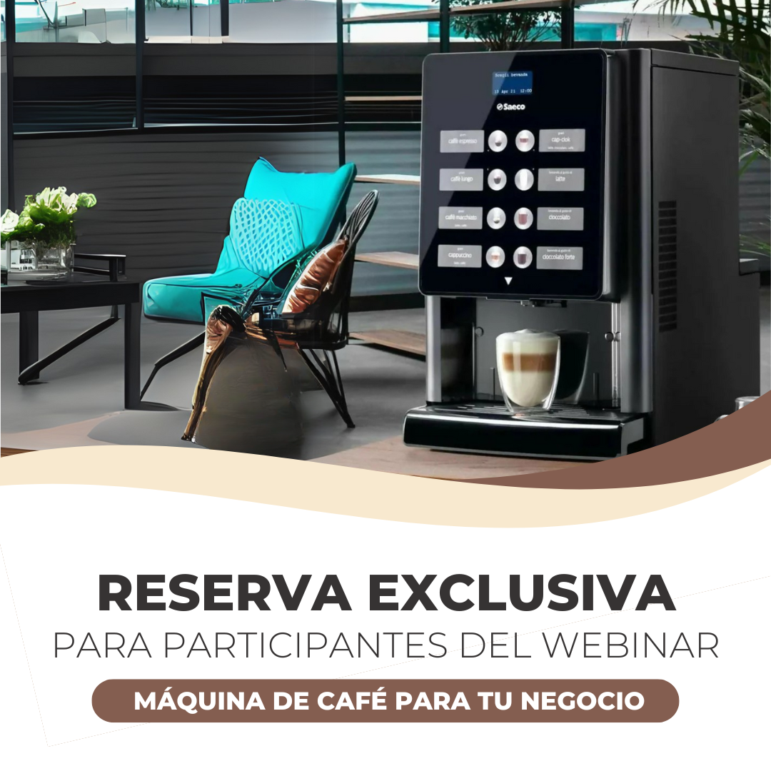 Reserva tu Máquina de Café Profesional – Cupón Exclusivo Webinar